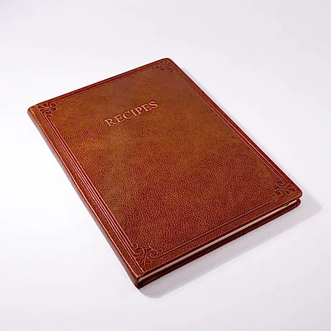 Hardcover Italian Leather Recipe Journal