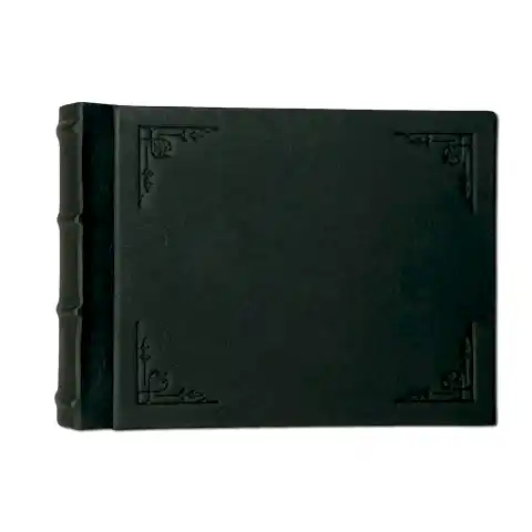 Amarcord Classic Leather Photo Album - small green landscape