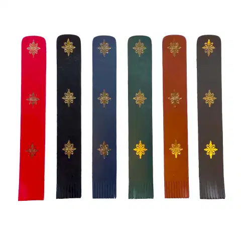 Gold Embossed Leather Bookmark