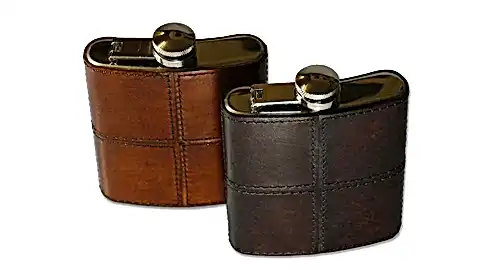Leather and Stainless Steel Hip Flask