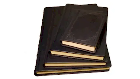 Italian Leather Journal with Embossed Window