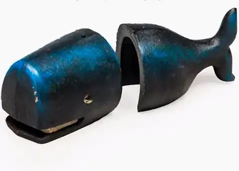 Cast Iron Whale Bookends